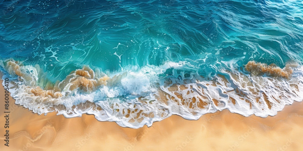 Ocean Waves Crashing on Sandy Shore Ocean Waves Crashing on Sandy Shore