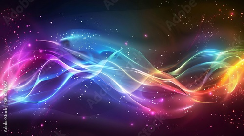 Smooth gradient background with flowing light waves