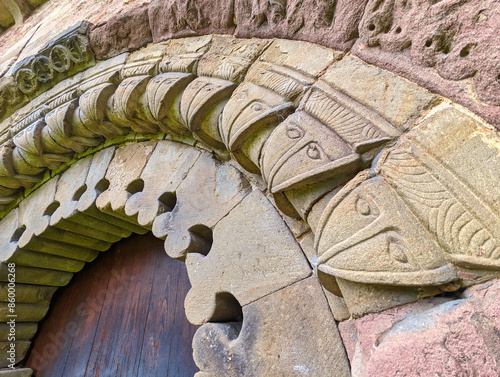 Romanesque church of San Esteban de Aramil, also known as San Esteban de los Caballeros, 12th century, Siero, Asturias, Spain photo