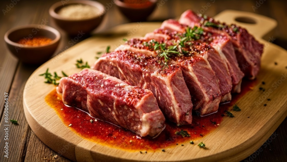 Deliciously grilled meat ready to be savored Deliciously grilled meat ready to be savored