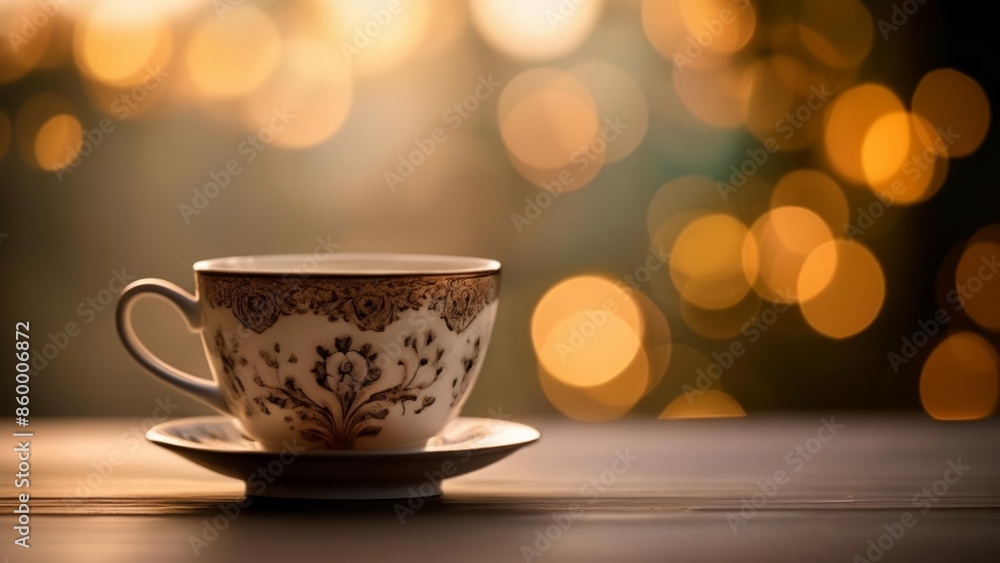 Elegant tea time in soft focus Elegant tea time in soft focus