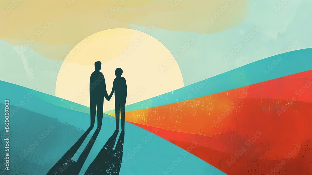 Obraz premium Visualize the mentormentee relationship, where guidance, support, and growth are central to career advancement.