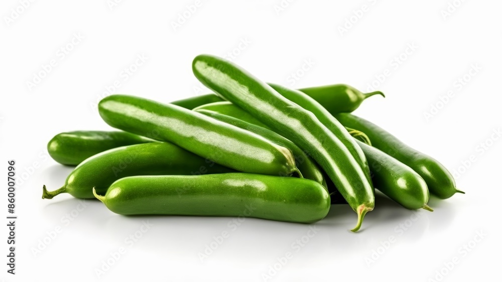 Fresh green peppers ready for culinary adventures Fresh green peppers ready for culinary adventures