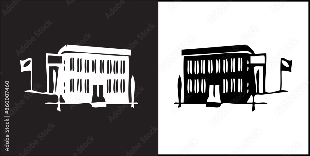 IIlustration Vector graphics of School icon IIlustration Vector graphics of School icon