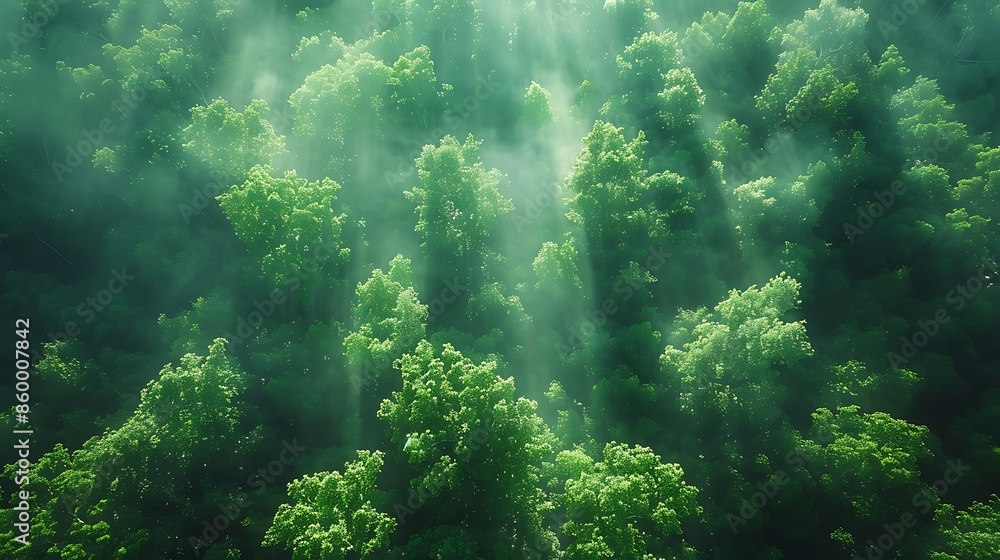 Drone capturing a forest scene with layers of green foliage, tall trees, and a few clearings. Drone capturing a forest scene with layers of green foliage, tall trees, and a few clearings.