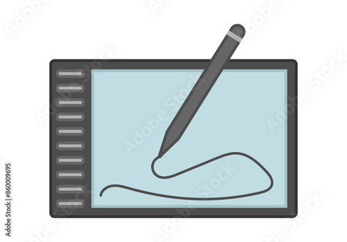 Tablet digital para diseño gráfico con lápiz
