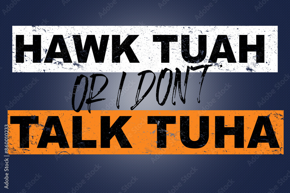 Fototapeta premium Hawk Tuah or I don't Talk Tuha meme
