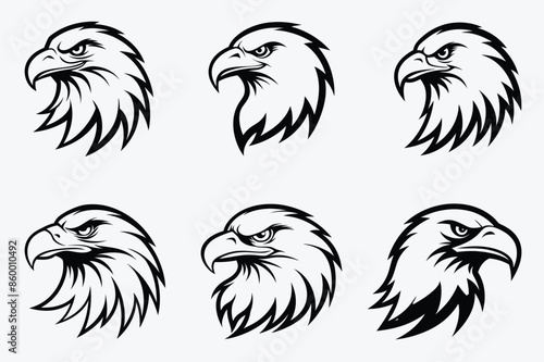 eagle head lineart vector logo of an eagle, eagle logo, lineart logo, vector logo, head logo, symbol logo, icon logo, graphic logo, design logo