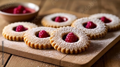  Delicious raspberryfilled pastries ready to be savored photo