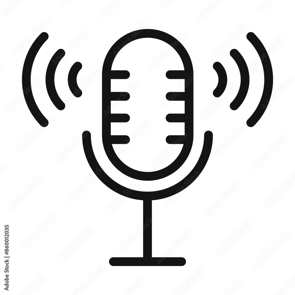 Recording Microphone Icon Ideal for Podcasts and Audio Recording Recording Microphone Icon Ideal for Podcasts and Audio Recording