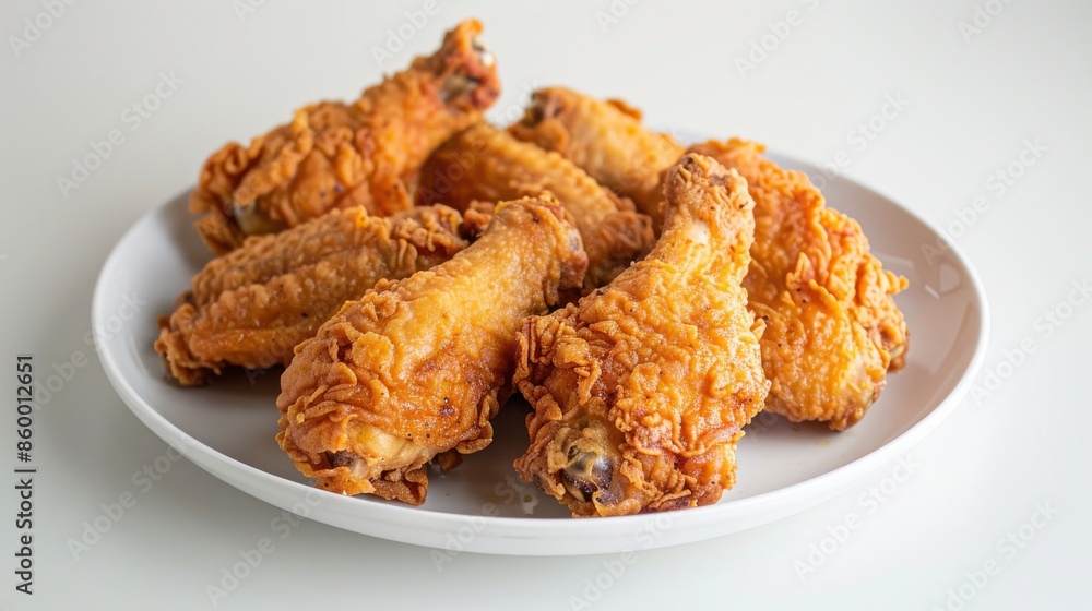 Delicious Plate of Crispy Fried Chicken with Sauce Dip Delicious Plate of Crispy Fried Chicken with Sauce Dip