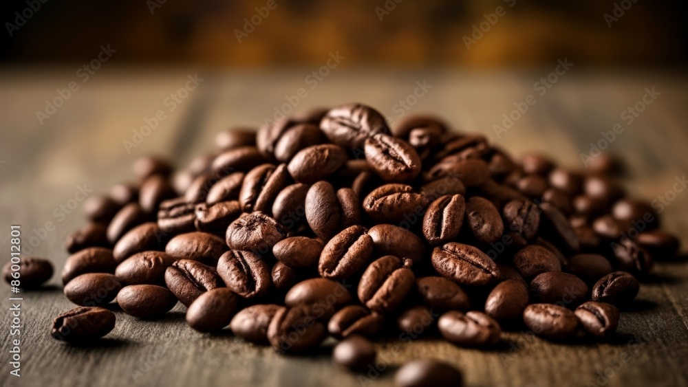 Fototapeta premium Aromatic coffee beans ready for brewing