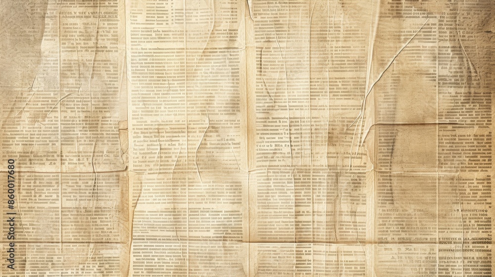 Fototapeta premium Vintage Newspaper Nostalgia. Old Newspaper Texture Theme