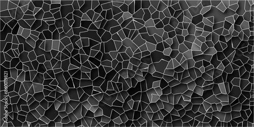 abstract black geometric with triangles and marble texture. Seamless pattern mosaic marble pattern texture with seamless shapes. dark and light gray Geometric Modern creative background. 