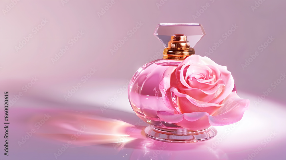 A Bottle of Perfume Womens Eau De Parfum in Beautiful Pink Rose and Gold Bottle Isolated on White Floral Fruity Fragrance for Women Perfume Spray Modern Luxury Lady Parfum De Toilette : Generative AI A Bottle of Perfume Womens Eau De Parfum in Beautiful Pink Rose and Gold Bottle Isolated on White Floral Fruity Fragrance for Women Perfume Spray Modern Luxury Lady Parfum De Toilette : Generative AI