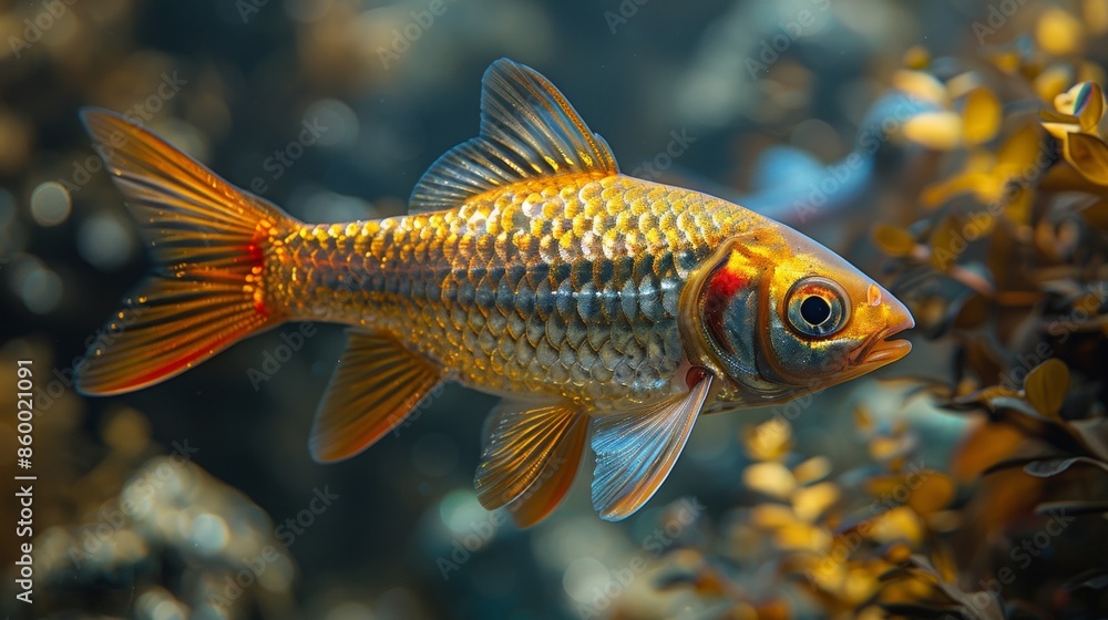 a fish swimming in water a fish swimming in water