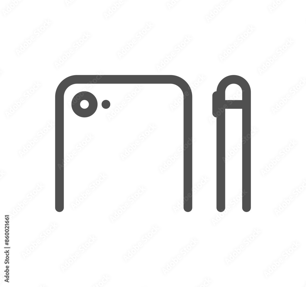 Smartphone protection related icon outline and linear vector.
Smartphone protection related icon outline and linear vector.