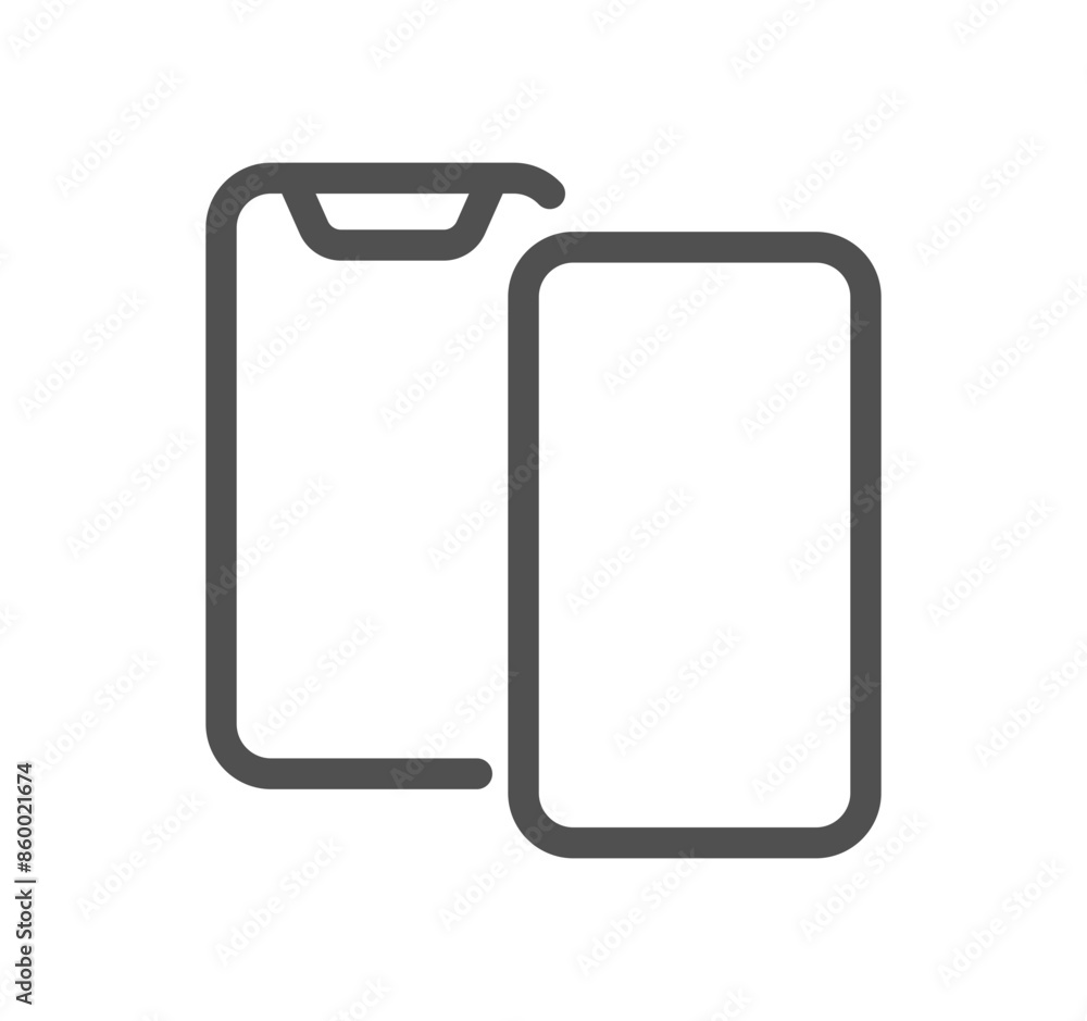 Smartphone protection related icon outline and linear vector.
Smartphone protection related icon outline and linear vector.