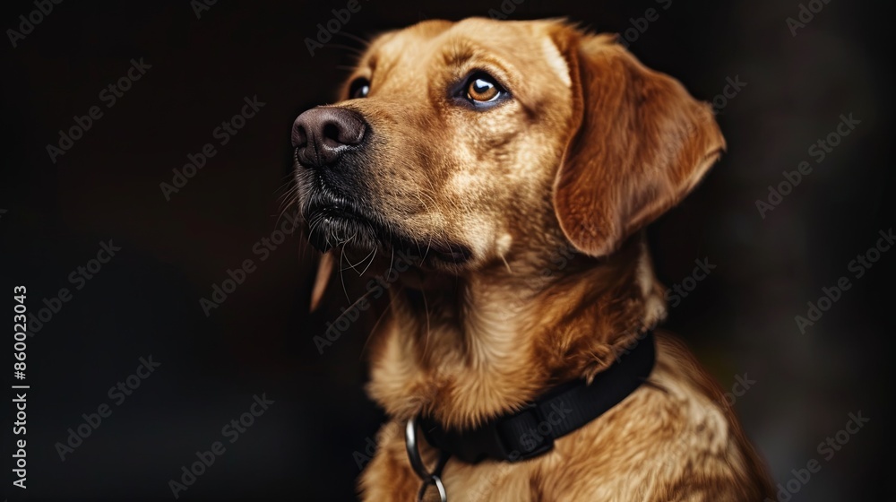 a dog with a dog collar portrait a dog with a dog collar portrait