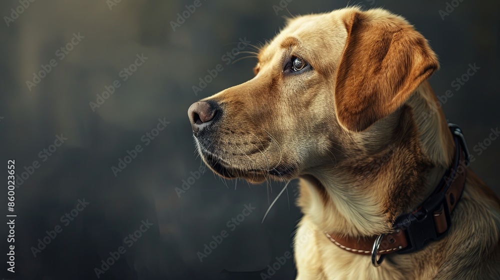 a dog with a dog collar portrait a dog with a dog collar portrait