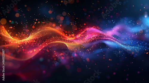  abstract background with colorful swooshes representing the energy and vibrance of Diwali celebrations, using a modern, minimalist approach photo