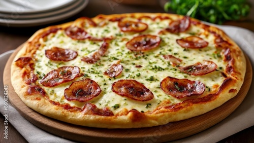 Wallpaper Mural  Deliciously baked pepperoni pizza ready to be savored Torontodigital.ca