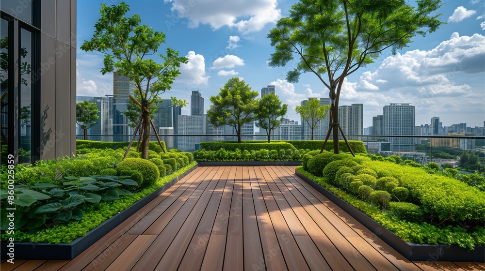 Naklejka premium park in the city