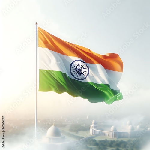 Indian National Flag. Independence day concept photo