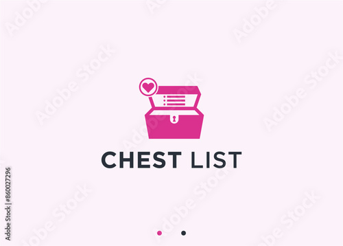 chest logo design vector silhouette illustration