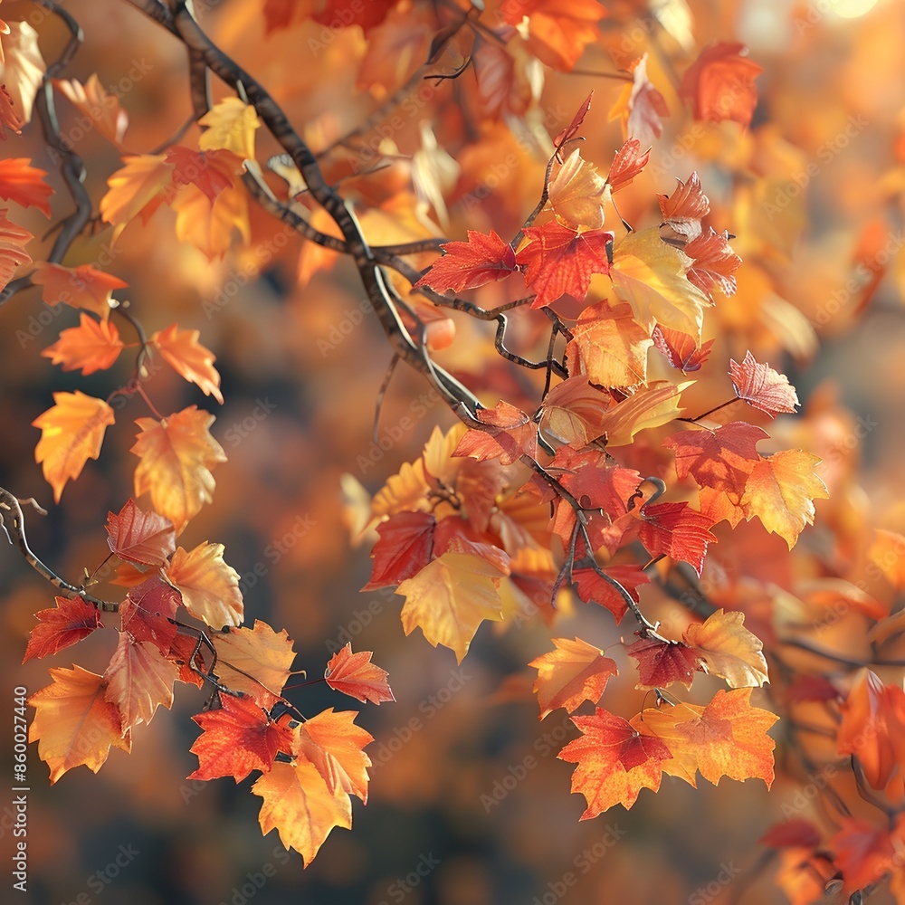 Vibrant autumn maple leaves in stunning k realism Vibrant autumn maple leaves in stunning k realism