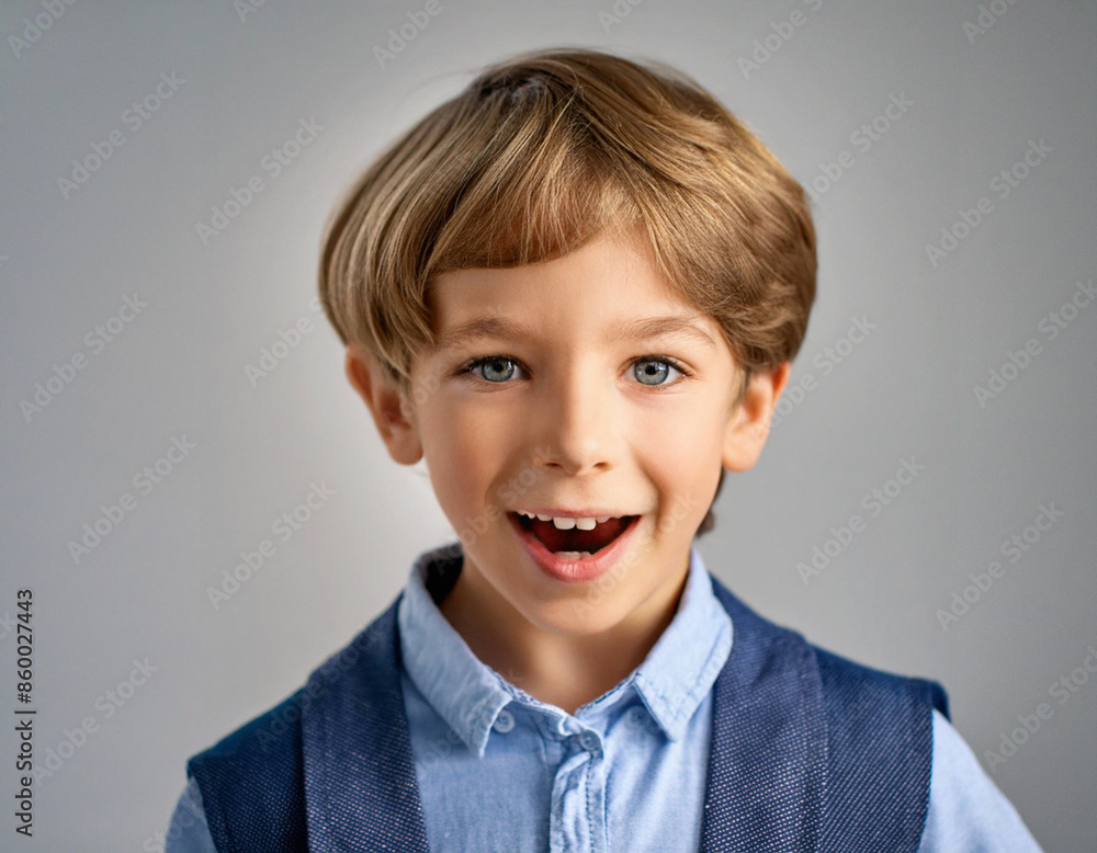 Studio Portrait of Young Smart Boy Studio Portrait of Young Smart Boy
