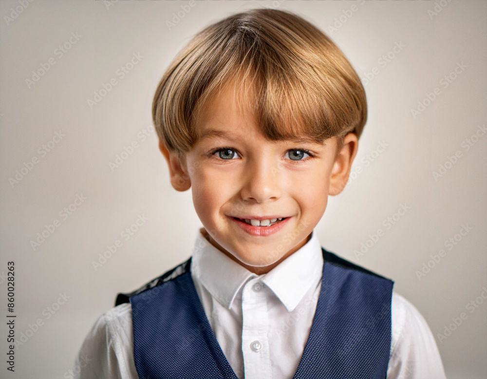 Studio Portrait of Young Smart Boy Studio Portrait of Young Smart Boy