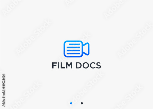 Free Download film document logo design vector silhouette illustration - GFXLoad