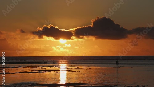 sunset over the sea - French Polynesia Tahiti