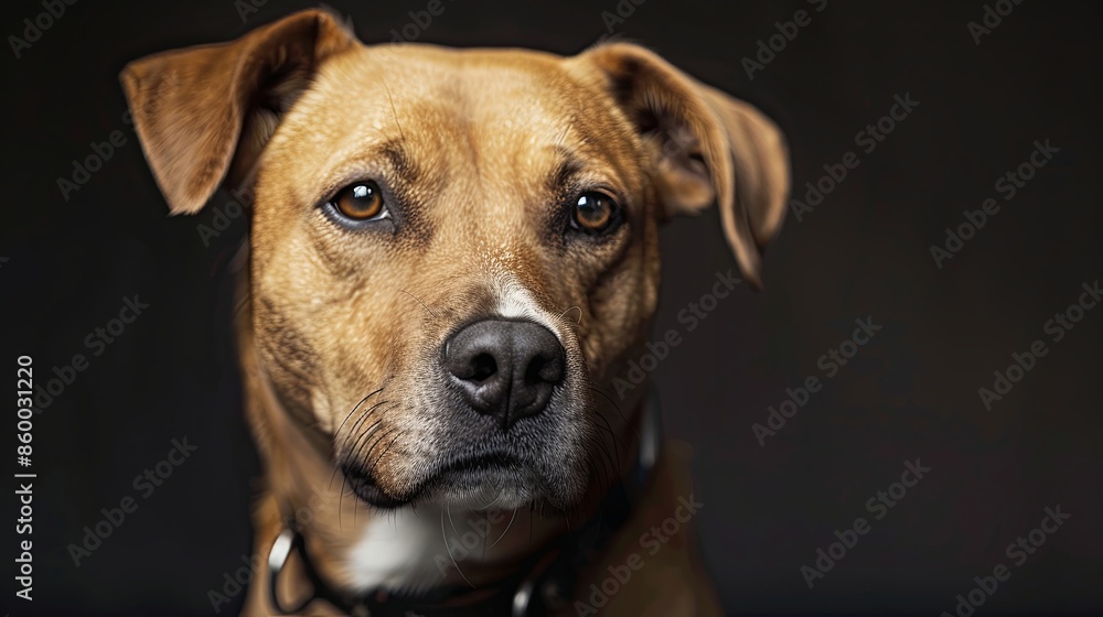 a dog with a dog collar portrait a dog with a dog collar portrait