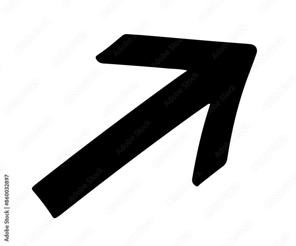 Bold arrow pointing top right vector Bold arrow pointing top right vector