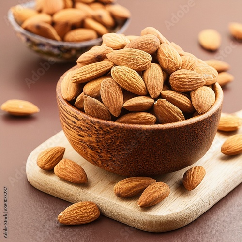 Fresh almonds nut also called badam in india photo