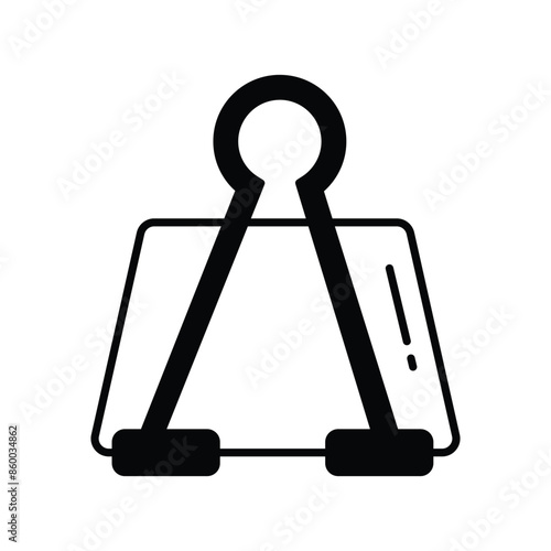 paper clip icon with white background vector stock illustration