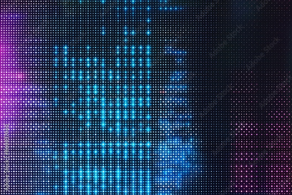 Illuminated LED Screen. Technology and Innovation Concept Illuminated LED Screen. Technology and Innovation Concept