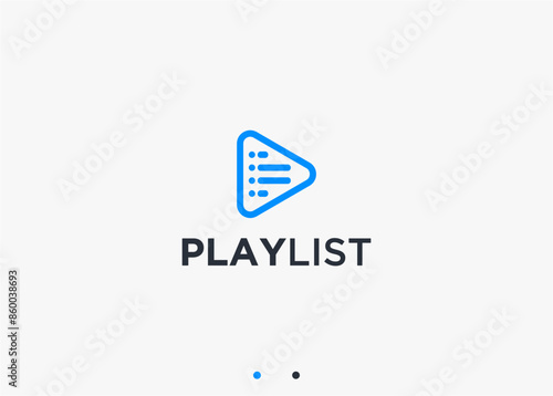 play with list logo design vector silhouette illustration