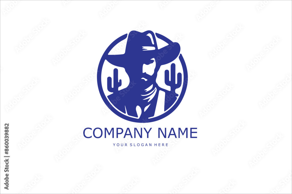 Cowboy logo design vector illustration Cowboy logo design vector illustration