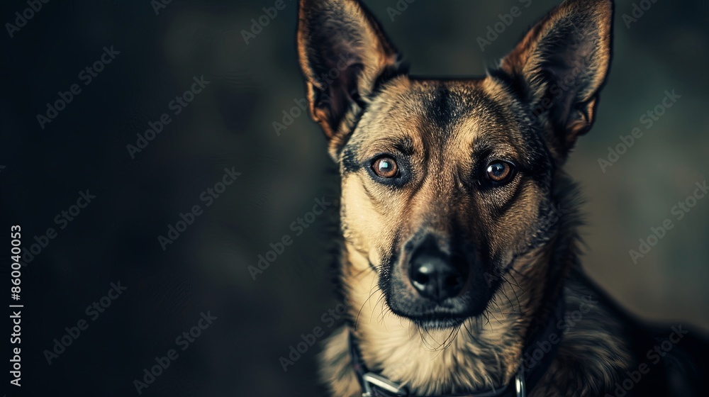 a dog with a dog collar portrait a dog with a dog collar portrait