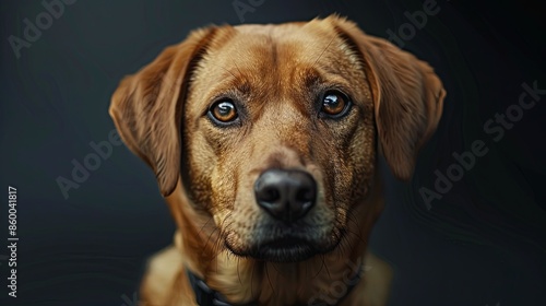 a dog with a dog collar portrait 