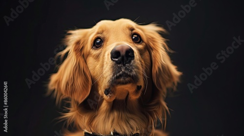 a dog with a dog collar portrait 