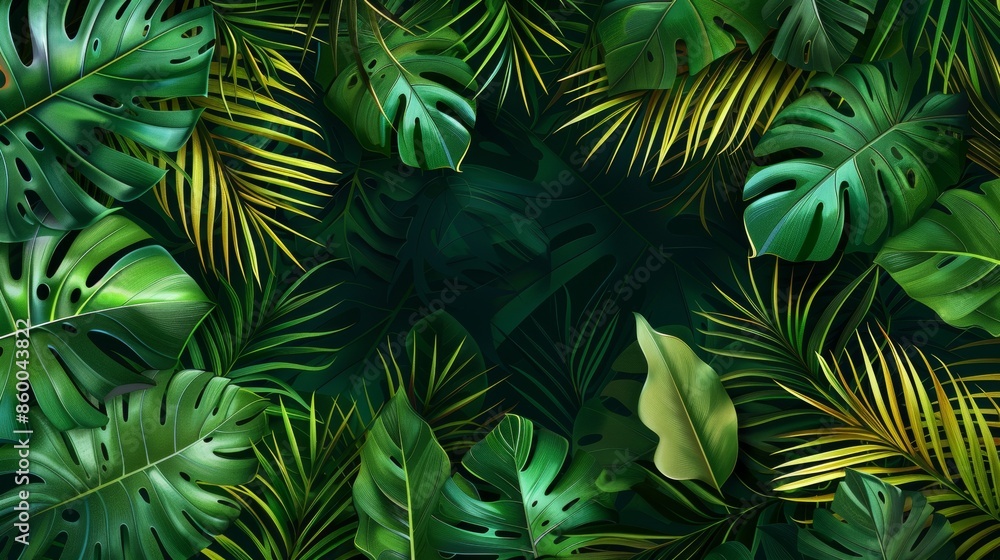 Jungle green leaves isolated
Jungle green leaves isolated
