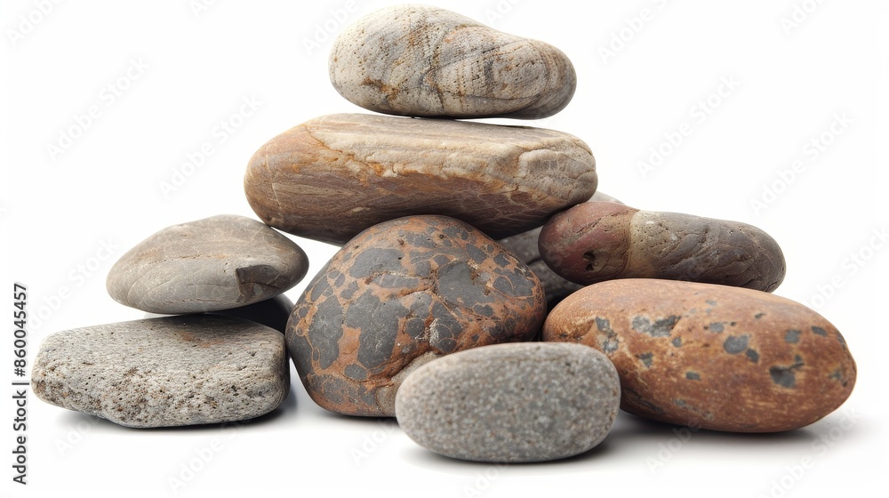 Serene Zen stack of polished river stones Serene Zen stack of polished river stones