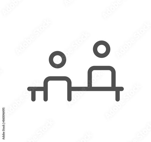Business people related icon outline and linear vector.	
