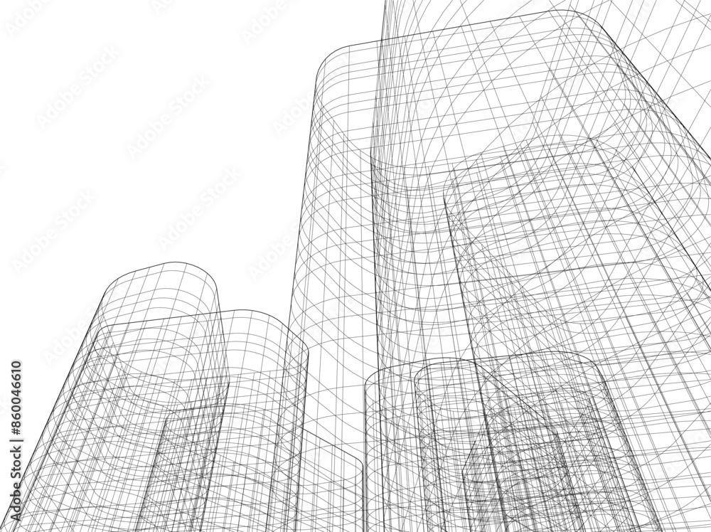 abstract 3d architecture vector illustration abstract 3d architecture vector illustration