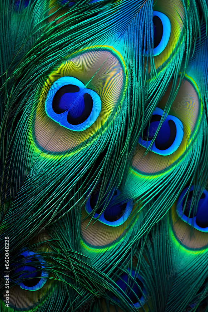 Obraz premium Peacock feathers background