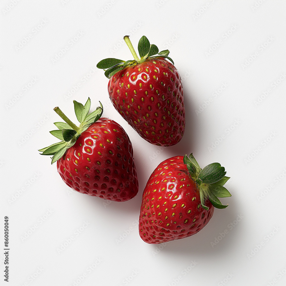 strawberries on a white strawberries on a white